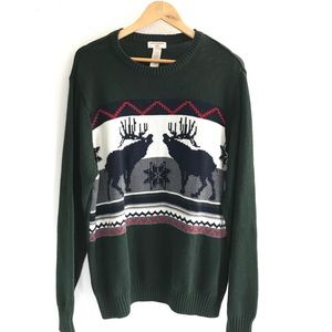 Men’s Reindeer Ugly Christmas Sweater Dockers L